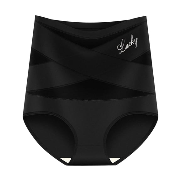 JUUNthy Womens Shapewear Underwear, Stretch Soft High Waist Tummy Control Seamless Shaping Panties Black XL