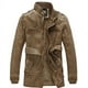 thumbnail image 4 of Chaqueta de cuero de PU con cuello alto largo de estilo europeo y americano, chaqueta de cuero de motocicleta lavada personalizada para hombre, más chaqueta de terciopelo, 4 of 5
