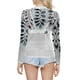thumbnail image 2 of Gibobby Blusas Holgada Blusa de manga larga con cuello redondo a la moda de verano para mujer, camisa estampada superior semitransparente, camisa inferior（Negro， XL), 2 of 5