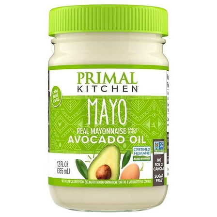 Primal Kitchen Mayo made with Avocado Oil, Whole30 Approved, Certified Paleo, and Keto Certified, 12 Ounces.