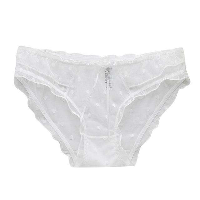 Ketyyh-chn99 Culottes en Coton pour Femmes Bikini pour Dames Taille Basse Bikini Extensible en Coton sous-Vêtements Blanc,m