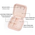 thumbnail image 4 of Portable Jewelry Box with Mirror for Women Girls, Small Travel PU Leather Jewelry Organizer, Earrings Ring Necklace Mini Display Storage Case, 4 of 9