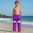 thumbnail image 6 of Kids Unisex Joggers Tearful Eyes Cartoon Print Soft Cotton Sweatpants Elastic Waist Trousers for Casual Play, 4-13Y, 6 of 9