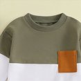 thumbnail image 4 of TOWED22 Toddler Baby Boy Fall Clothes 2PCS Color Block Sweatshirt Pants Sets Infant Winter Outfits, 4 of 6