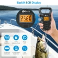 thumbnail image 3 of Fish Scale, AMIR Digital Fish Scale with Fishing Gripper Tape Measure 110lb Weight LCD Screen Display Scale for Fishing Man Gray, 3 of 8
