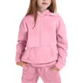 thumbnail image 6 of KAUOD Kids 2 Piece Joggers Set Half Zipper Cotton Hoodies Sweatpants Sweatsuits Boys Girls Plain Soft Pullover Sweatshirts, 6 of 9