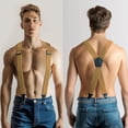thumbnail image 2 of KAMBERFT Men's Heavy Duty Hidden Suspenders for Under Clothes, Adjustable X-Back Elastic Straps, Champagne, 2 of 4