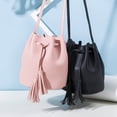 thumbnail image 4 of Bucket Bag Fashion Drawstring Tassel Vintage Crossbody Bag Shoulder Purse, 4 of 8