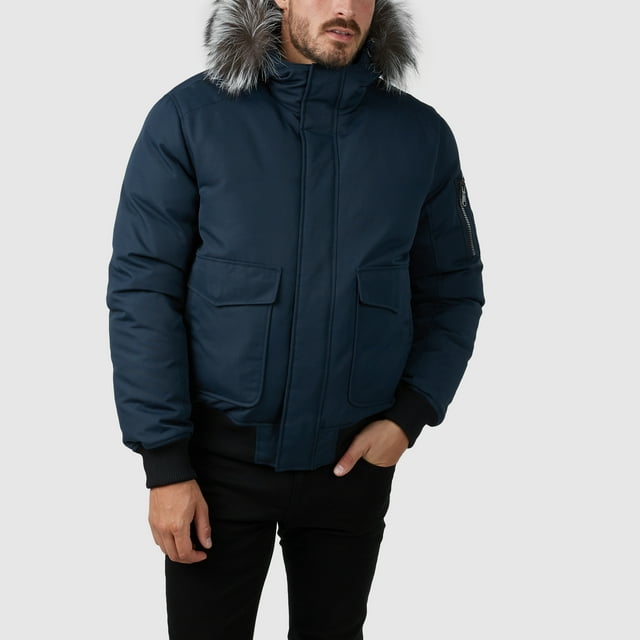 Pajar Men's Lucas Bomber with Detatchable Trimmed Fur Hood