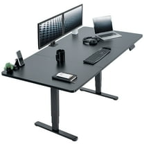 VIVO Electric 71” x 36” Stand Up Desk, Black Table Top, Black Frame