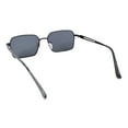 thumbnail image 4 of Classic Dimensional Metal Rim Rectangle Dad Fashion Sunglasses All Black, 4 of 4