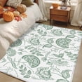 thumbnail image 4 of Farmhouse Floral Washable Area Rug 4 x 6 ft Fruit Green Pastoral Botanical Country Rustic , Soft Non Slip Rugs Stain Repellent Indoor Felt Carpet for Living Dining Room Bedroom Home Office, 4 of 9