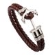 thumbnail image 2 of 2PCS Pulsera para Hombre de Ancla, Piel Vegana y Acero Inoxidable, Modelo Brazalete de Ancla, Pulsera de Acero Inoxidable Color Plata y Cuero Piel Vegana, 2 of 5