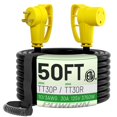thumbnail image 1 of Cable de extensión RV POWGRN 30A 125V 15 m con mango de agarre ETL, 1 of 7