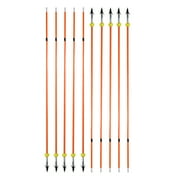 CHN Archery - 30" Orange Solid Fiberglass Bow Fishing Arrows (12 Pack)Ship from USA
