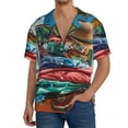 thumbnail image 3 of Haiem Tropical Vacation Essentials Men's Casual Shirts Short Sleeve Button Down Shirts Fashion Textured Summer Beach Shirt-4X-Large, 3 of 7