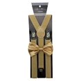 thumbnail image 2 of Ensembles de Bretelles Unis Noeud Papillon Champagne Or, 2 of 3