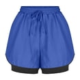 thumbnail image 6 of Mnuaqn Women Running Shorts Flowy Pleated Athletic Shorts Summer High Waisted Tennis Sporty Workout Gym Shorts (Blue, S), 6 of 7