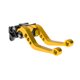 thumbnail image 1 of Palancas de freno y embrague cortas para Yamaha YFZ 450 S/T/V 2003-2006, palanca de freno ajustable de motocicleta, aleación de aluminio, tono dorado sólido, 1 par, 1 of 6