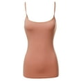 thumbnail image 1 of FashionOutfit Women's Solid Scoop Neck Spaghetti Strap Cami W/ Shelf Bra, 1 of 3