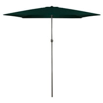 10ft x 6.5ft Outdoor Patio Market Umbrella with Hand Crank, Hunter Green
