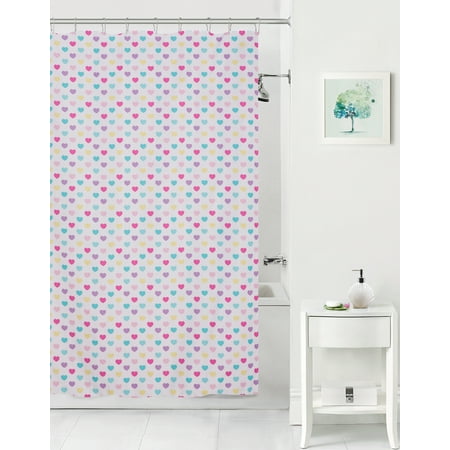 Your ZOne Yellow Heart Polyester Shower Curtain, 70" x 72"