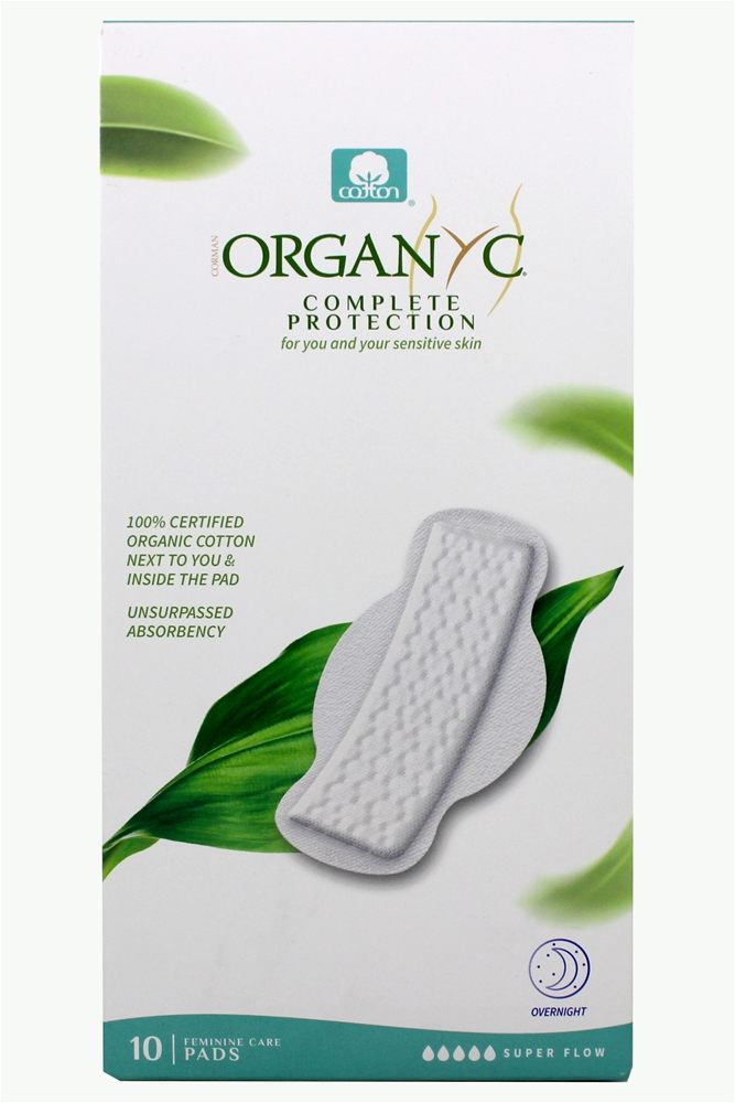 Organyc Organic Cotton Menstrual Pads with Wings Super Flow