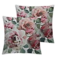 thumbnail image 2 of JRXY  Flower Throw Pillow Cover Flower Floral Leaf Buds Pillow Case Waist Lumbar Red Throw Pillow case Cushion Cover Sofa Home Decorative Rectangle Oblong 2pcs White, 2 of 6