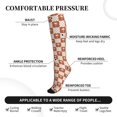 thumbnail image 2 of Rateoe Brown Palms Compression Socks for Women and Men 20-30mmHg-Circulation Support Socks Knee High Nurse Pregnant Running Medical and Travel Athletic, 2 of 7