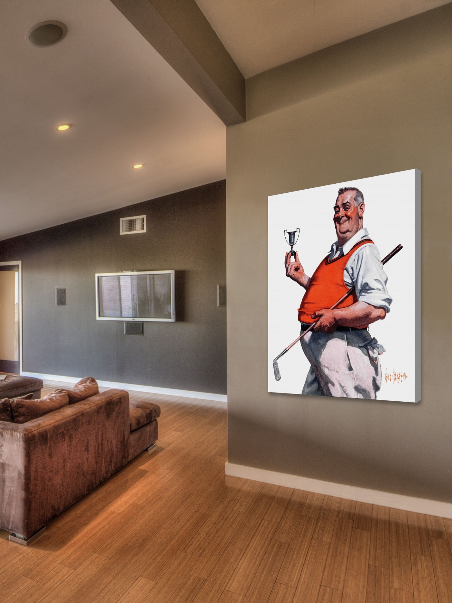 Marmont Hill Golf Trophy by George Brehm Painting Print on Canvas