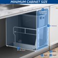 thumbnail image 4 of Cubo de basura extraíble de 8 galones para debajo del gabinete, kit de cubo de basura resistente para debajo del fregadero con correderas de cierre suave para cocina, lavandería, requiere una, 4 of 4