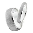 thumbnail image 3 of Pompeii3 Matching Hammered White Gold His Hers Wedding Band Set, 3 of 3