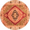 thumbnail image 1 of Ahgly Company Indoor Round Abstract Orange Modern Area Rugs, 3' Round, 1 of 4