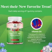 Natures Craft 1000 IU Chewable Vitamin D Gummies for Kids, Mixed Berries Flavor, 60 Count
