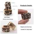 thumbnail image 4 of Z ZACHÉ Dainty Leopard Print Earrings Cubic Zirconia 18k Gold Plated Women Square Earrings, 4 of 6