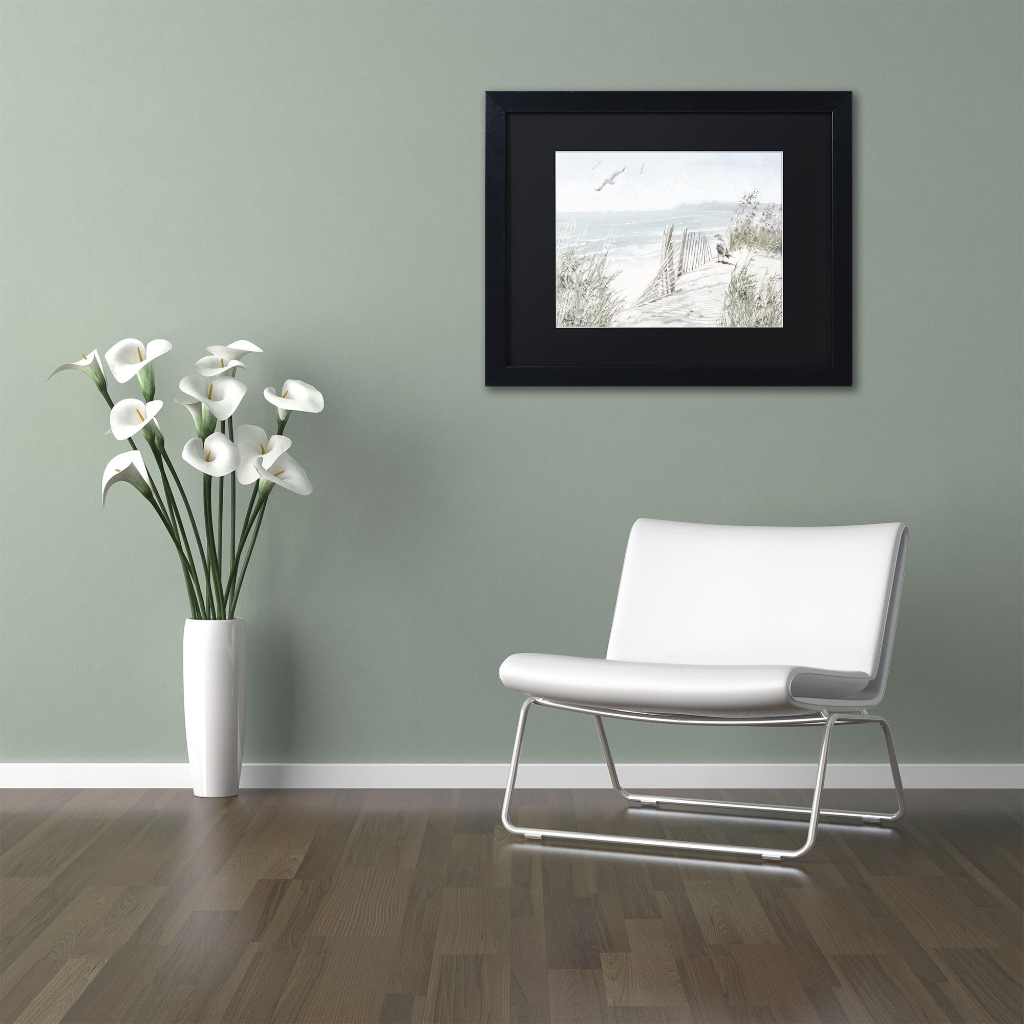 Trademark Fine Art 'Coastal Dunes' Black Matte, Black Framed Art by The Macneil Studio