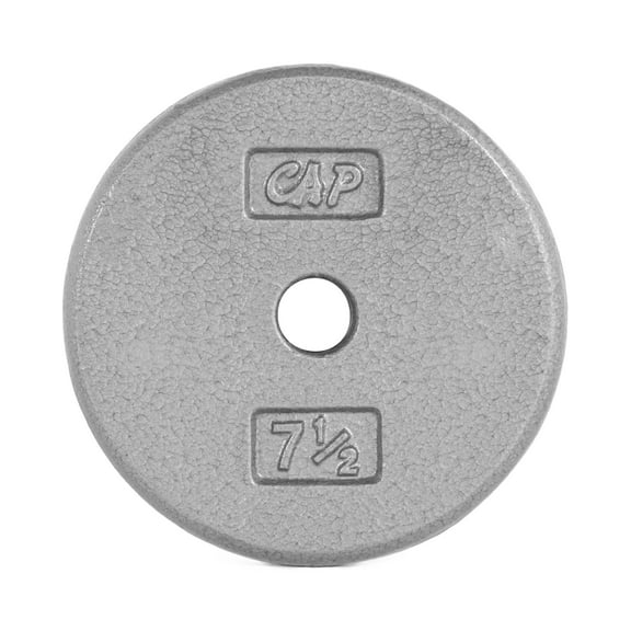 CAP Barbell Standard Cast Iron Weight Plate, 7.5 Lbs., Gray