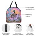 thumbnail image 3 of Naloa Sky Sunflower Skull Print Lunch Box for Women Men,Insulated Lunch Bag,Lunchbox,Thermal Leakproof Cooler,Reusable Lunch Tote Bag for Work School Travel Picnic, 3 of 7