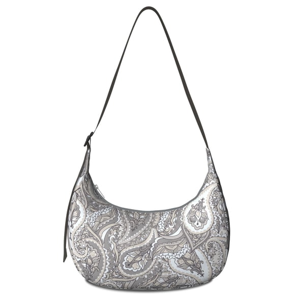 Boho Sling Bag Lightweight Nylon Adjustable Strap Vintage Paisley Pattern Crossbody Bag for Women Small Purse Perfect for Office Students