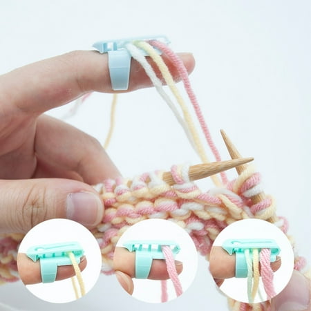 

Plastic Yarn Knitting Thimble Weave Crafts Tool Yarn Finger Holder