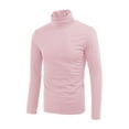 thumbnail image 2 of INSPIRE CHIC Men's Sweaters Pullover Turtle Neck Long Sleeve Stretchy Slim Fit Tops 42 Pink, 2 of 8