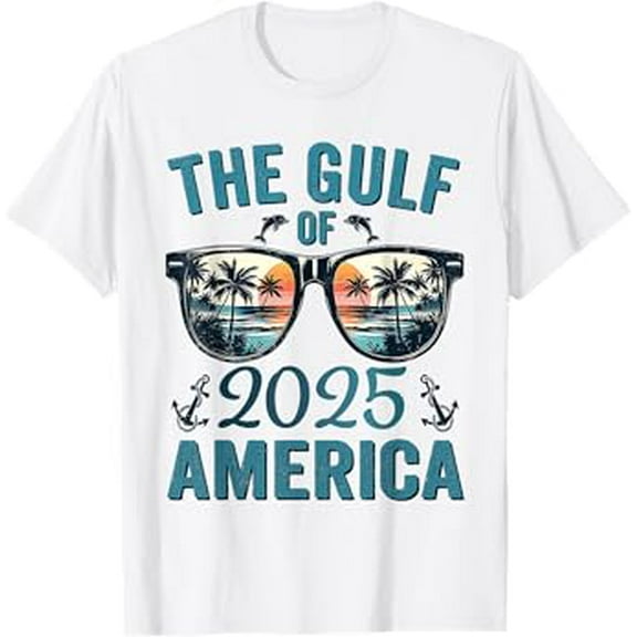 Gildan Gulf Of Us America 2025 American Flag Mexico For Men Women Hot Trending T-Shirt Unisex S To 5Xl