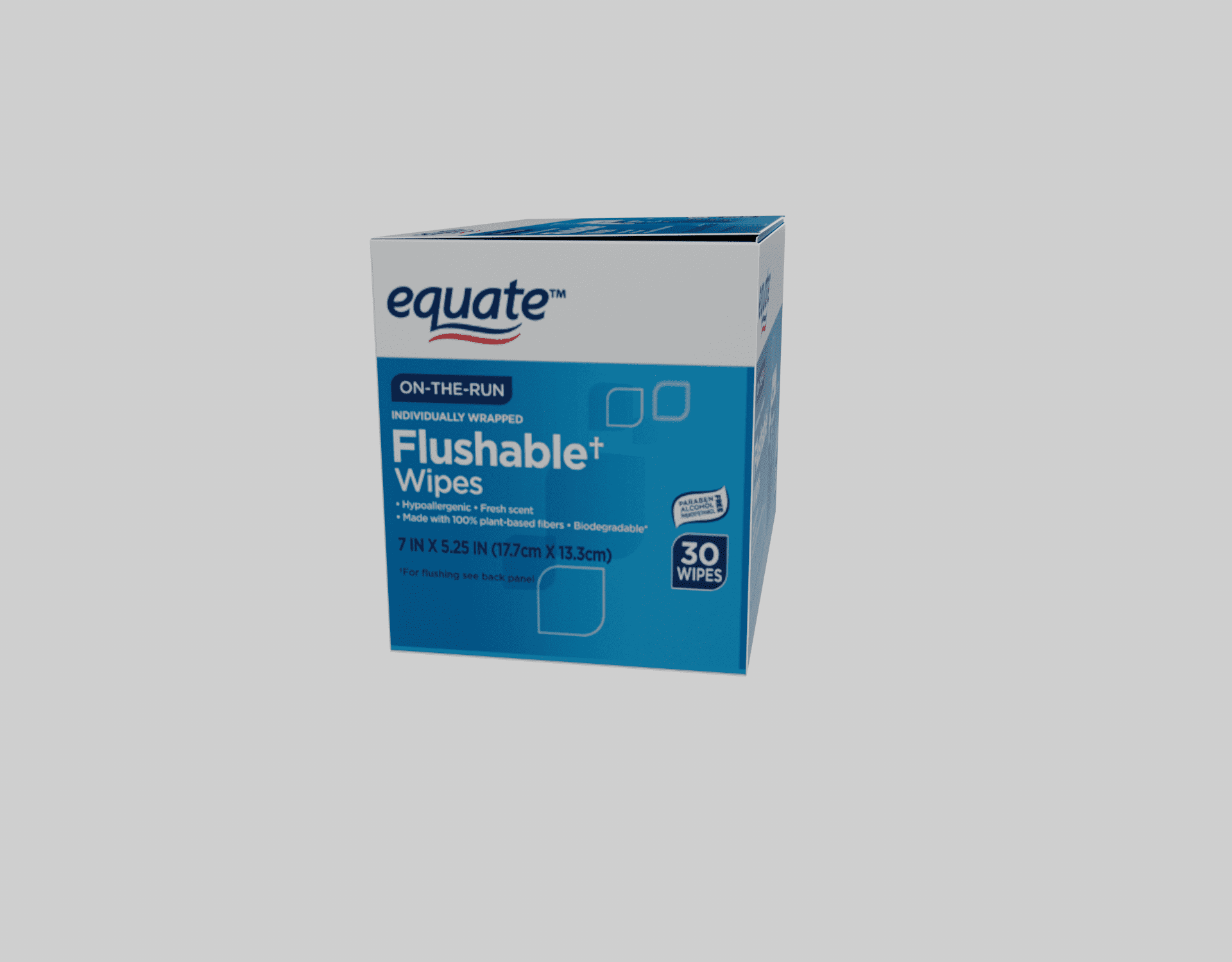 Equate Individually Wrapped Flushable Wipes, Fresh Scent, 30 Wipes