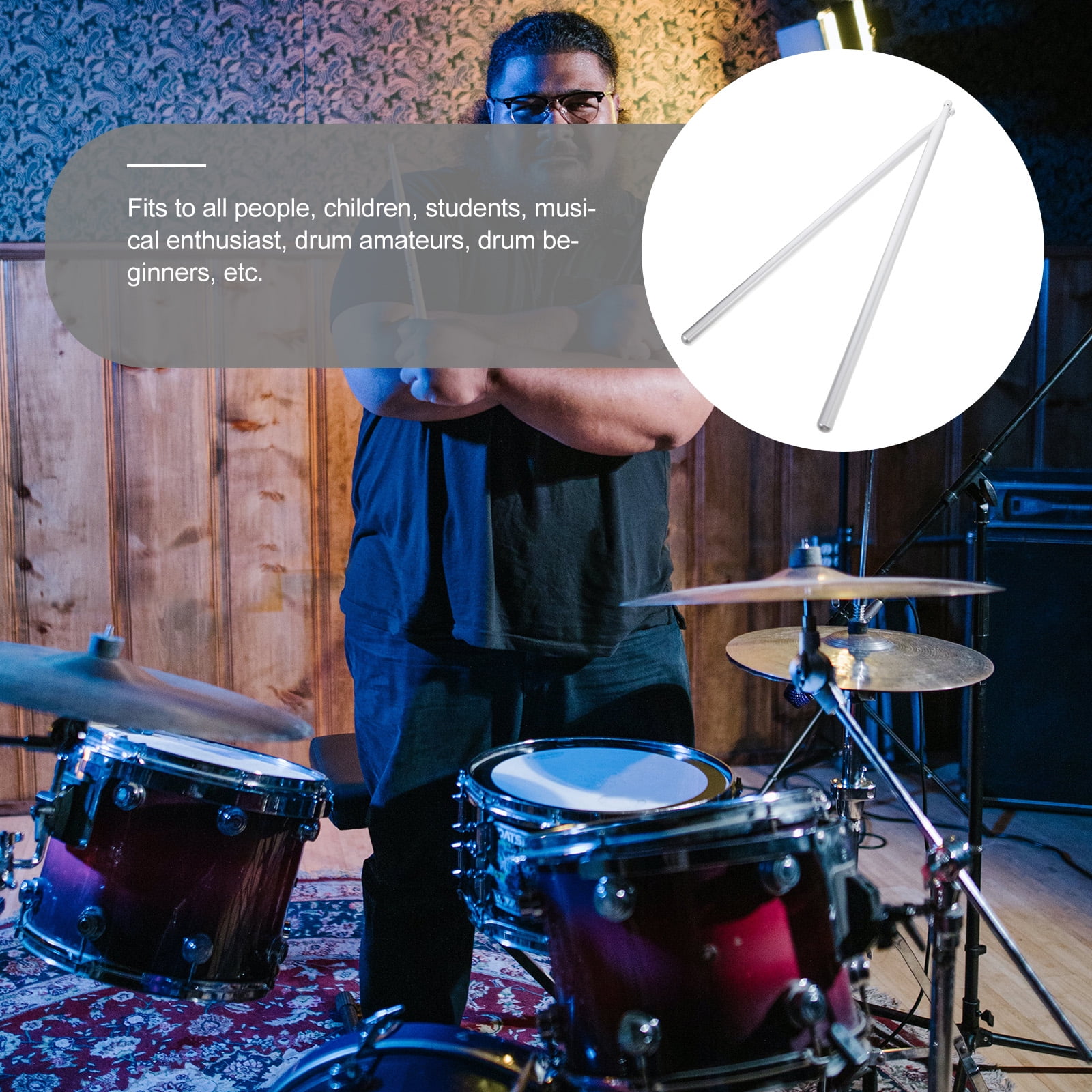 1 Pair of 5A Drum Sticks Aluminium Alloy Drumsticks Percussion Drumsticks