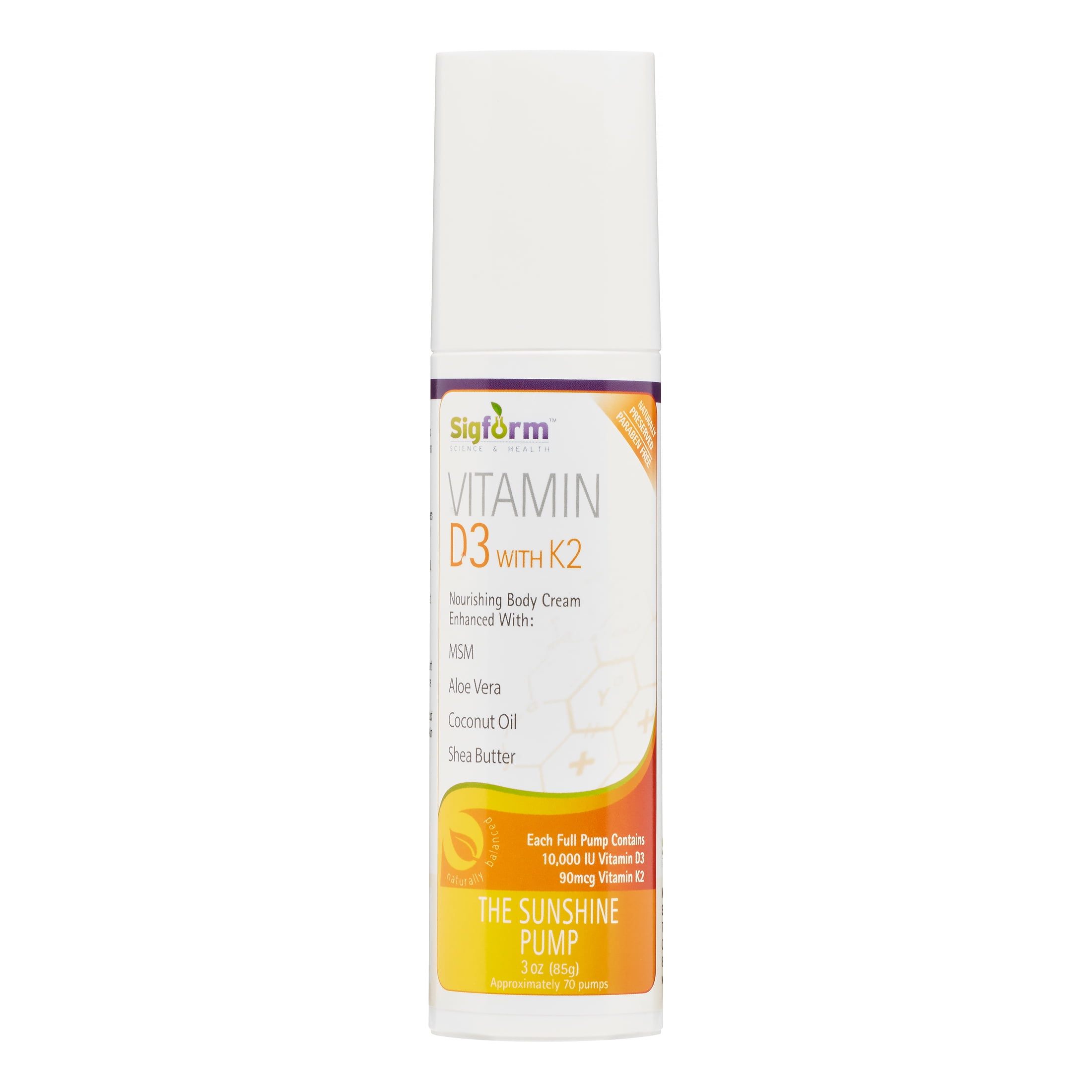 Sigform Vitamin D3 Cream with K2, 3 Oz