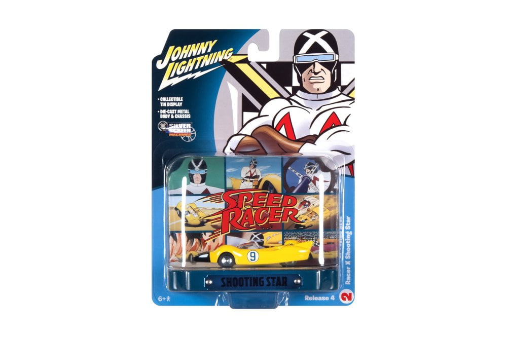 ミニカー SPEED RACER SHOOTING STAR 1/18 Racer X Shooting Star #9 with Collectible Tin Display, Speed Racer