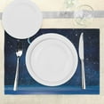 thumbnail image 3 of Ambesonne Moon Place Mats Set of 4, Winter Season Nighttime, Standard Size, Dark Blue, 3 of 6