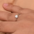 thumbnail image 4 of Mooneye 1.30 Ctw Round Moissanite Diamond E Color VS1 Clarity 925 Sterling Silver Women Gifts Ring, 4 of 8