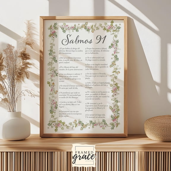Spanish Psalm 91 Scripture Wall Art