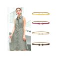 thumbnail image 4 of INSPIRE CHIC Women's Skinny Waist Metal Bow-knot No Buckle Thin Belts, 4 of 5